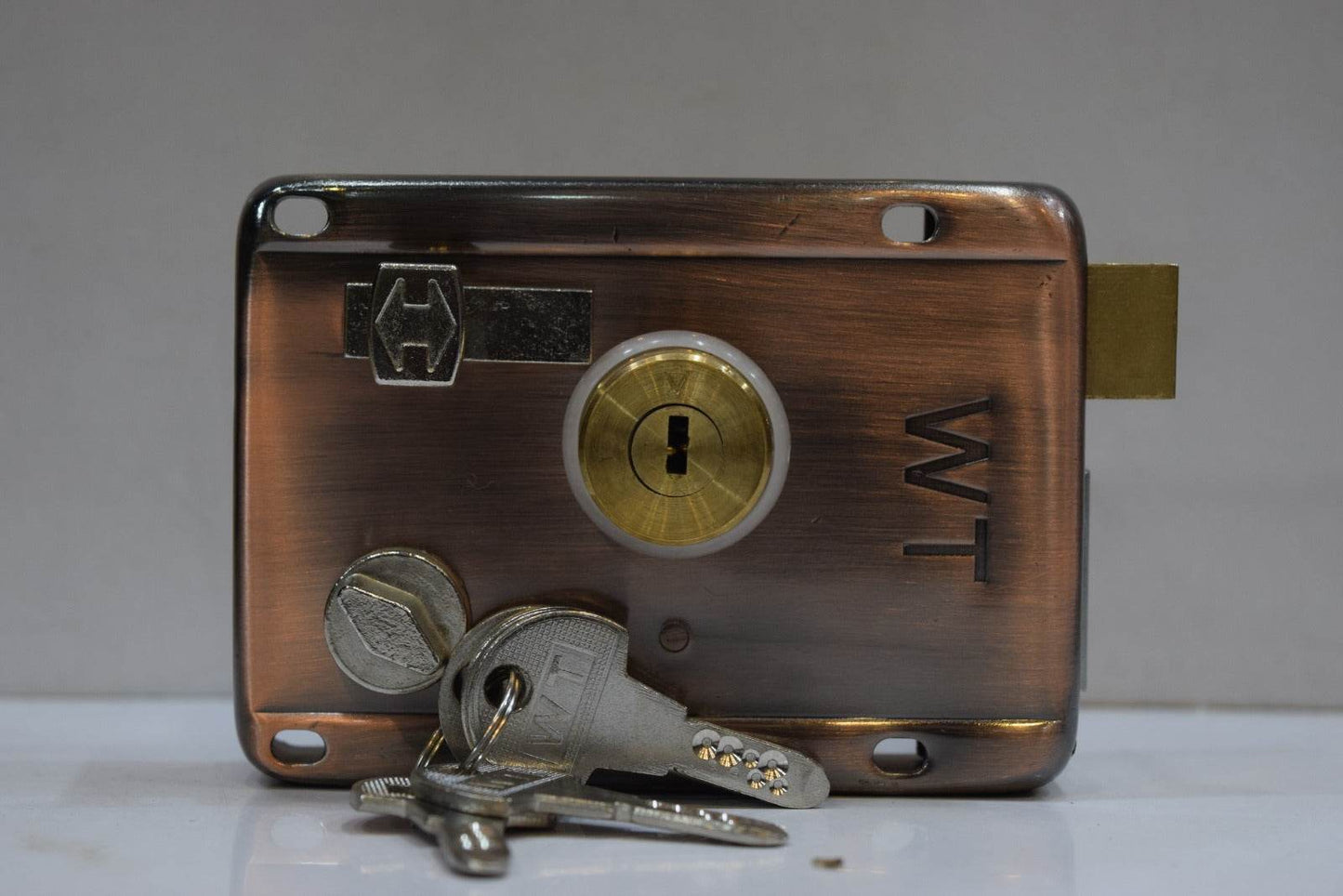 White Night Latch Lock – Elegant Security with Modern Protection | shop online - Auzaar Khana