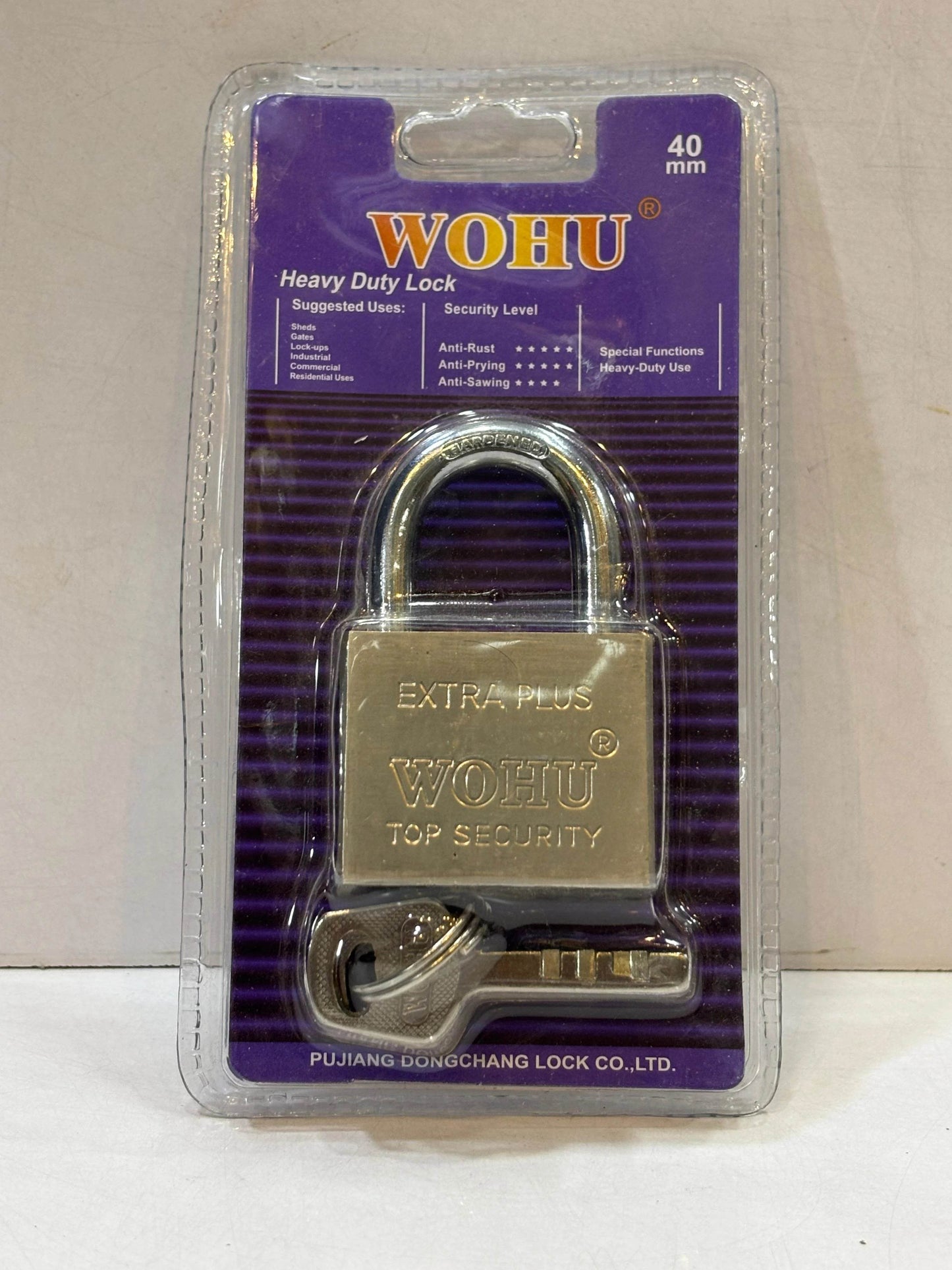 WOHU Pad Lock – Strong Steel Security in 40mm, 50mm &60mm| shop online - Auzaar Khana