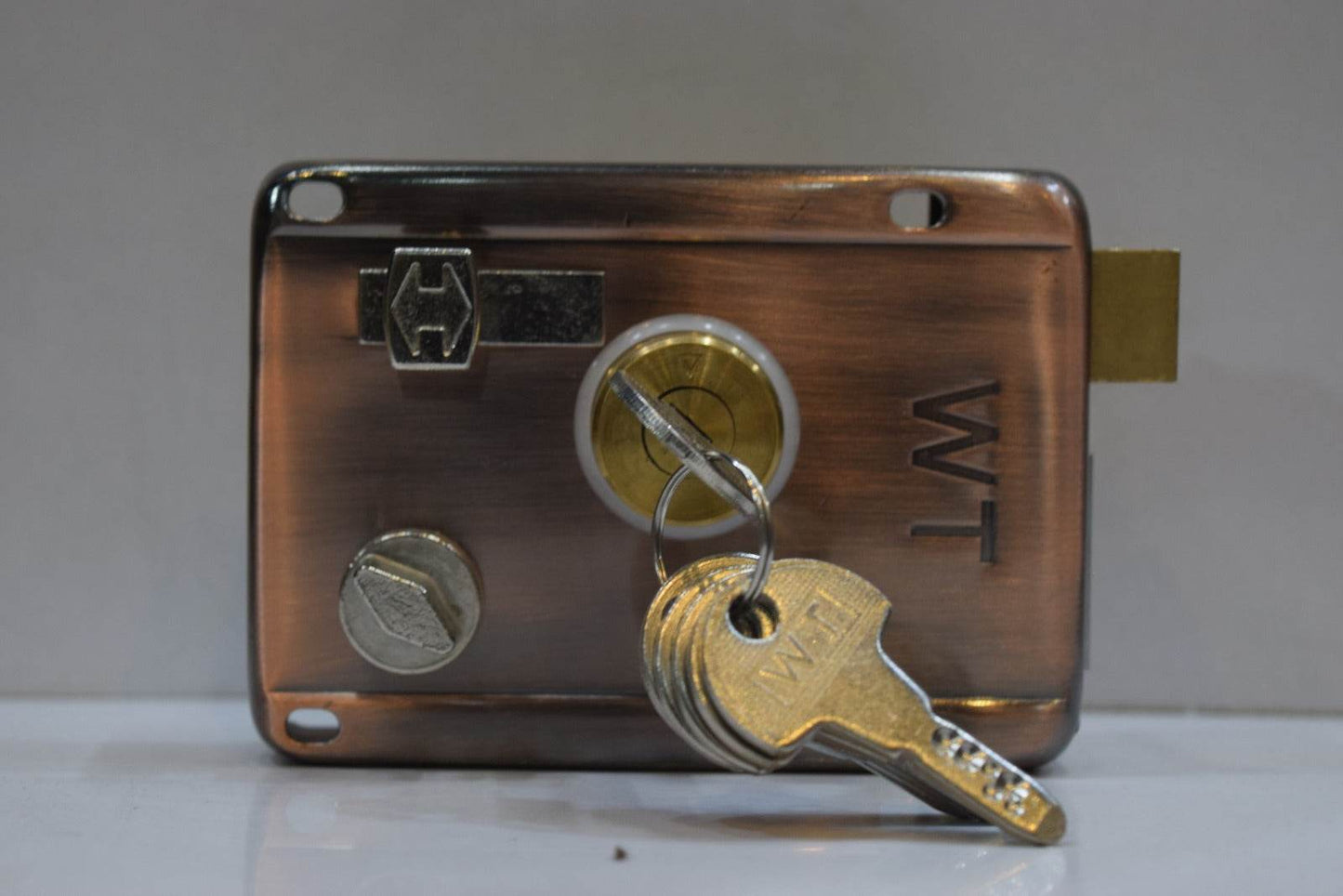 White Night Latch Lock – Elegant Security with Modern Protection | shop online - Auzaar Khana