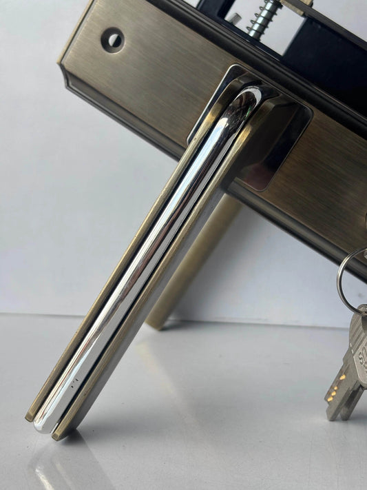 Satin Nickel Door Handles for Interior & Exterior Doors - Auzaar Khana