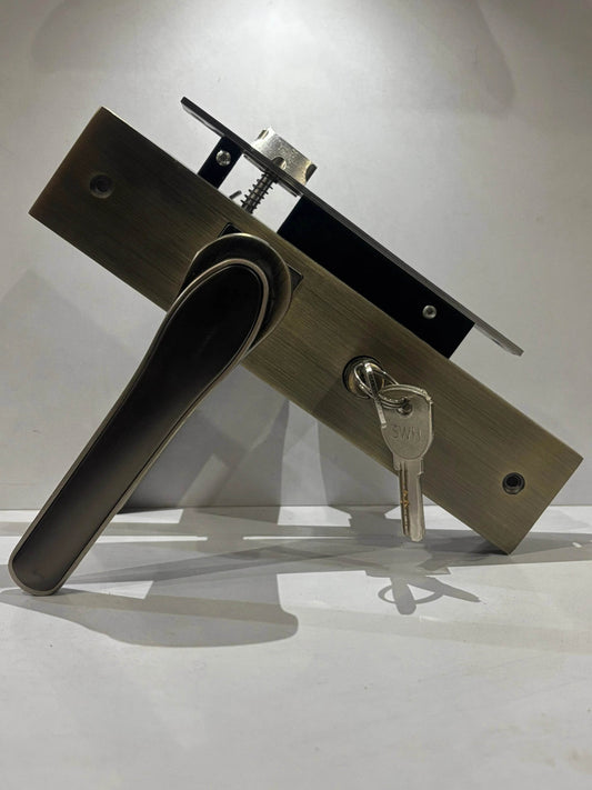 Premium Antique Brass Door Handle – Modern Lever Design for Interior & Exterior Doors - Auzaar Khana