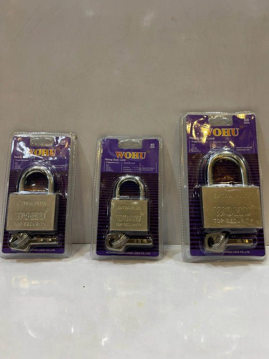 WOHU Pad Lock – Strong Steel Security in 40mm, 50mm &60mm| shop online - Auzaar Khana
