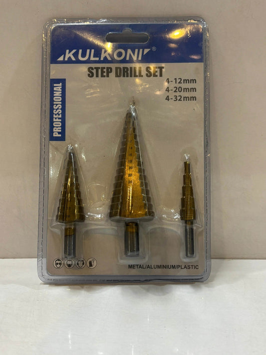 Kulkoni Step Drill Set – Durable Drill Bit Set for Professionals - Auzaar Khana