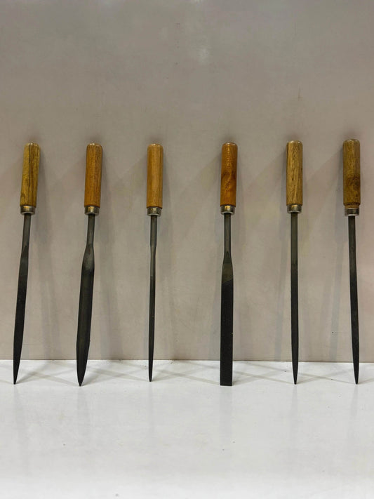 Denfos Needle File Set Large for Professionals – Best Needle File Set wooden, Durable Hand Tool for Metal, Wood, and More - Auzaar Khana