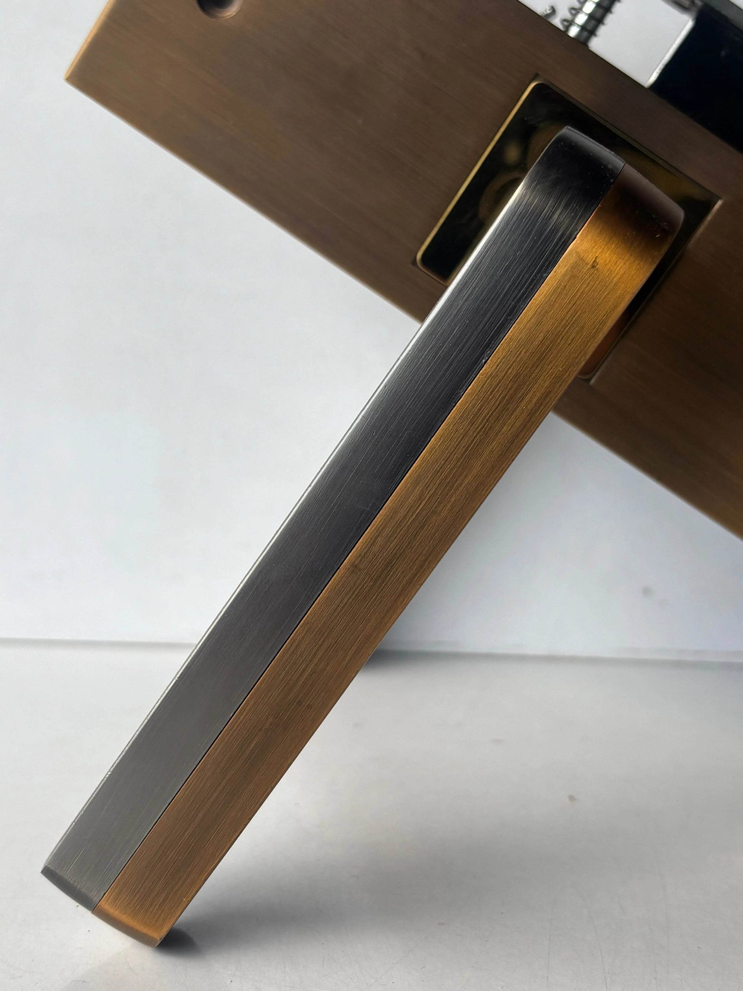Stylish Silver & Bronze Lever Design door lock for Home and Office Doors” - Auzaar Khana